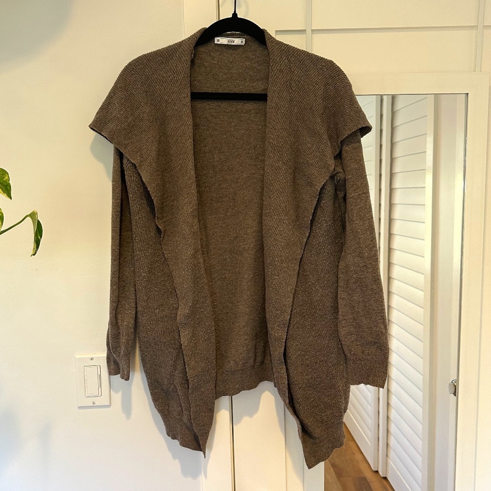 Sioni - Brown Wool Cashmere Cardigan